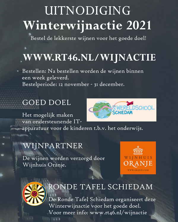 Flyer online Winterwijnactie 2021 Ronde Tafel Schiedam